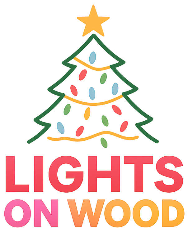 Lights on Wood Logo